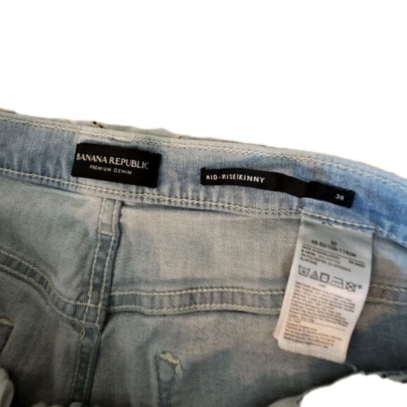 Banana Republic Womens Skinny Fit Jeans Size 30 Mid Rise Blue Denim - Picture 3 of 3